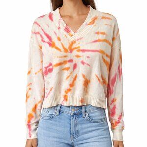 AQUA Tie Dye V-Neck Sweater – Size S 🌊